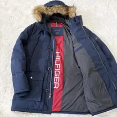 ダウンジャケット ブラック レッド