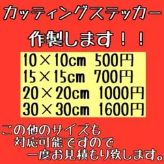 カッティングステッカー カスタムサイズ カーチーム