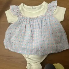 バースデイ　花柄ロンパース　70