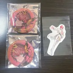 赤城ウェン 妖怪万化 缶バッジ 7周年ステッカー