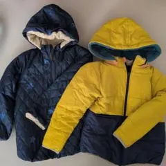 リバーシブルフード付きコート 140