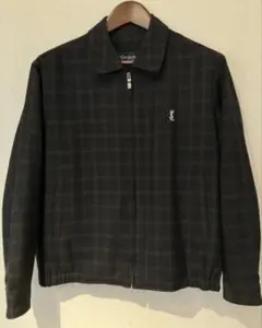 Yves Saint Laurent チェック柄 ジップアップ ブルゾン
