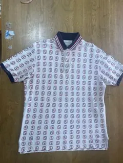 XLサイズ!! 極美品 グッチ ポロシャツ 鹿の子 GG柄 シェリーライン