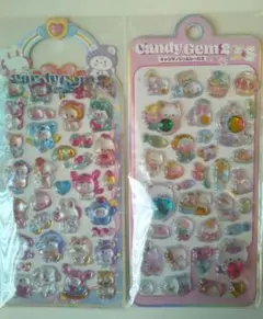 キャンディジェムシール２　コットンクラウド　アニマルシャイン　２枚セット