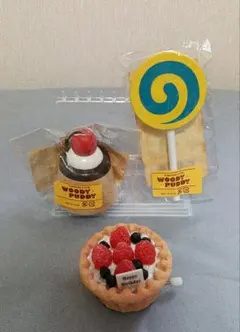 お菓子のおもちゃ 3点セット（パッケージ劣化あり、未使用、長年放置）