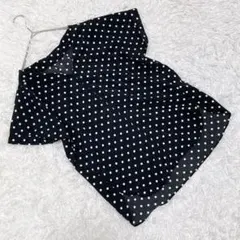 【メイソングレイ】 (2) 半袖Vネックプルオーバー ドット柄 キャップスリーブ