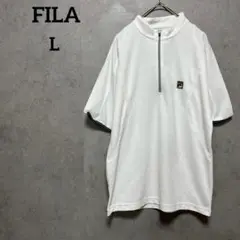 FILA フィラ半袖 ポロシャツ　スタンドカラー　スポーツシャツ　L