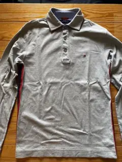 TOMMY HILFIGER トミーヒルフィガー 長袖 ポロシャツ グレー