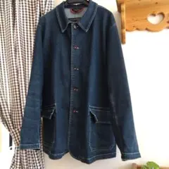 ダークブルー カバーオールデニム