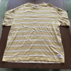 Dickies イエロー ストライプ Tシャツ L