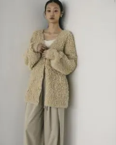 STYLEMIXER アイボリー ボア フリース ニットカーディガン 春 新品 