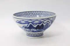 中国明時代古染付山水図煎茶碗 - メルカリ