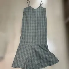 Ray Cassin チェック柄キャミワンピース F