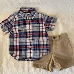 Ralph Lauren チェック シャツ ショートパンツ セット 18M 85