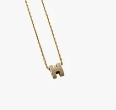 hロゴ hモチーフ hネックレス ポップh グレー希少　大人気　再入荷