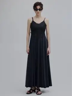 新品 LACE DOCKING TENCEL DENIM FLARE DRESS - メルカリ