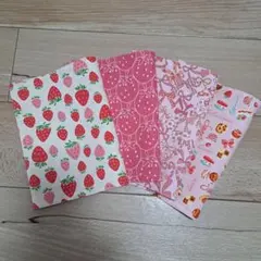 給食ナフキン ランチョンマット 25×35　⑤　 4枚セット　ハンドメイド