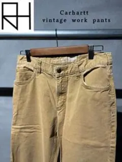 【古着】Carhartt ワークパンツ　ベージュ 31×32