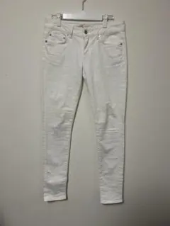SAINT LAURENT PARIS ホワイトスキニーデニム 28 エディ期のサムネイル