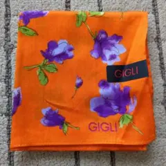 GIGLI ハンカチ オレンジ パープル 花柄のサムネイル