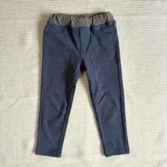 しまむら キッズ ストレッチパンツ 100 ブルー レギンス リブ