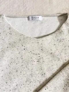 HUMANWOMAN 長袖ニット 杢グレー