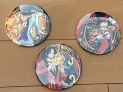ワンピース　輩缶バッジ　サーカス 麦わらストア　ルフィ　エース　サボ
