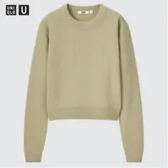 UNIQLO プレミアムラムクロップドセーター ライトグリーン