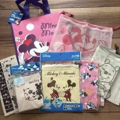 Disney ミニーマウス　巾着袋　トートバッグ　エアー枕　ホルダー　まとめ売りのサムネイル