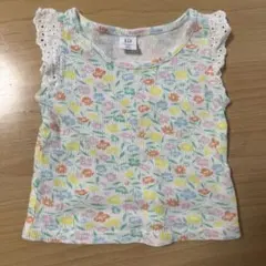 花柄レース付きTシャツ 12-18ヶ月