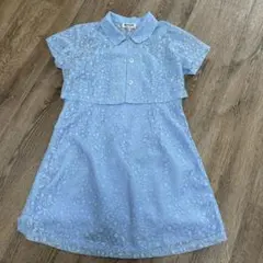 子供ワンピースアンサンブル　ブルー