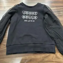 JENNI BELLE 黒 トレーナー シースルー袖