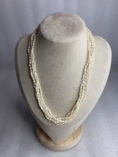 5連 真珠 ベビーパール ケシパール シルバー ネックレス