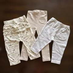 ⭐美品♪ 女の子用ベビーパンツ3本セット 80㎝～95㎝⭐