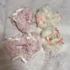 シフォンリボン付きヘアゴム4個セット