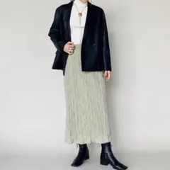 美品　ray beams ダイヤ　シャーリング　スカート　ワッシャー加工