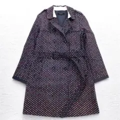 Paul Smith BLACK ゴム引き トレンチコート L ネイビー 総柄