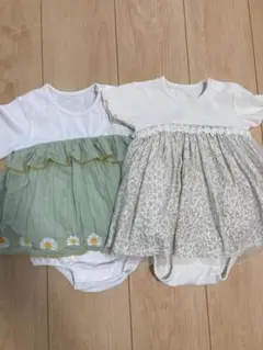 美品。70-80サイズ。ロンパース2枚セット