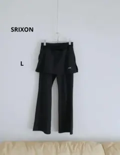 スリクソン スコート付きロングパンツ L フリル付テニスウェア 黒 SRIXONのサムネイル