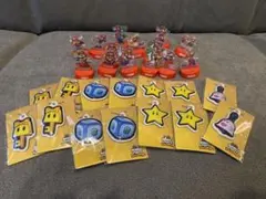 マリオ ボトルキャップ 計16個 ＋ ジャンボリーキーホルダー計14個