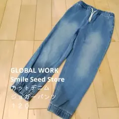GLOBALWORK SmileSeedStore カットデニムジョガーパンツ