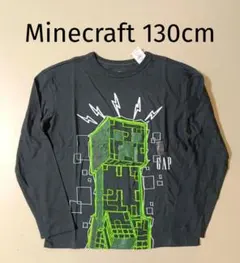 新品 ギャップキッズ マイクラ ロンＴ 130cm Minecraft ブラック