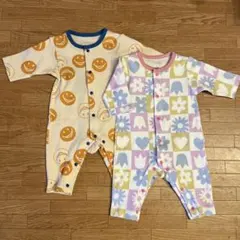 新品60−80 スムースバラエティカバーオール　ロンパース