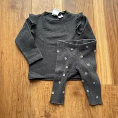 ZARA ZARAbabyフリル付きトップスとレギンスセット 6-9ヶ月