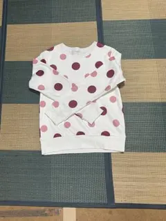 ドット柄 トレーナー ホワイト 140cmのサムネイル