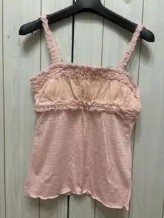 平成レトロ TRALALA 【希少】ピンクのレースキャミソール