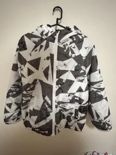 幾何学模様フード付きジャケット