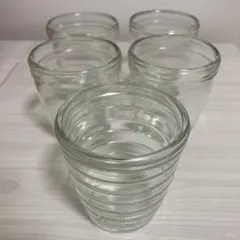 【最終価格】モロゾフ プリン容器 空き瓶 小型ガラス瓶 ノーマル＆ストライプ