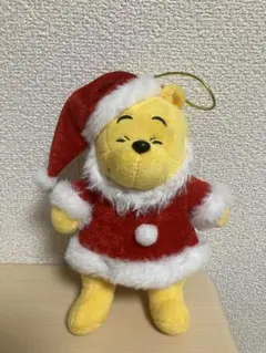 くまのプーさん　クリスマス　サンタ　ぬいぐるみ　オーナメント