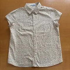 pour la frime オレンジ柄 シャツ　コットン フレンチスリーブのサムネイル